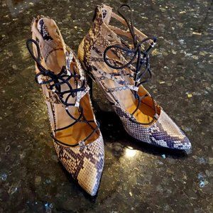 Material Girl Womens 9.5 Heels Snakeskin